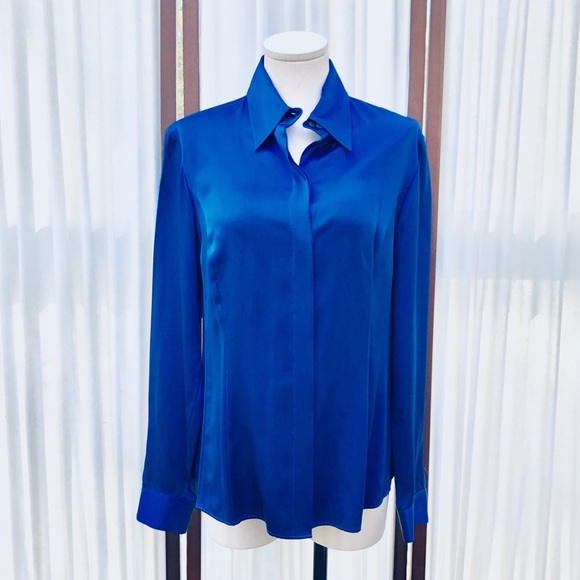 Lafayette 148 New York Tops - Lafayette 148 Silk Buttondown Top